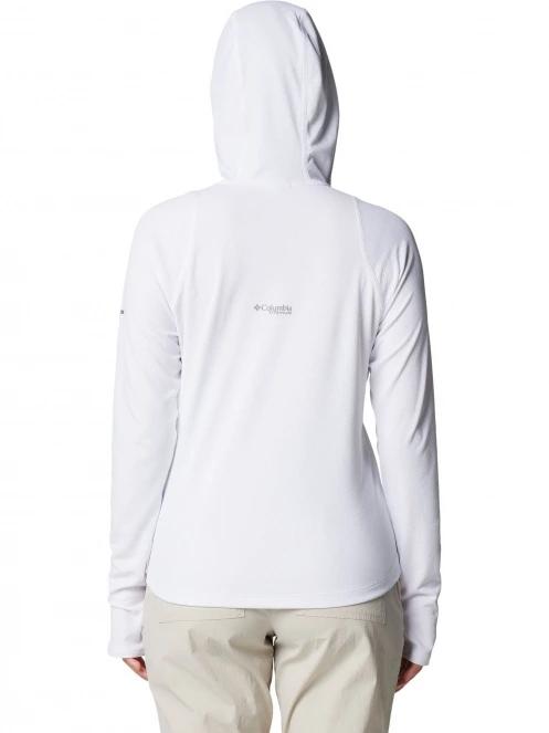 tricou cu maneci lungi, pentru sport pt. femei Columbia Summit Valley Hoodie alb 4