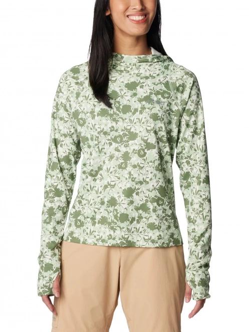 tricou cu maneci lungi, pentru sport pt. femei Columbia Summit Valley Hoodie verde 2