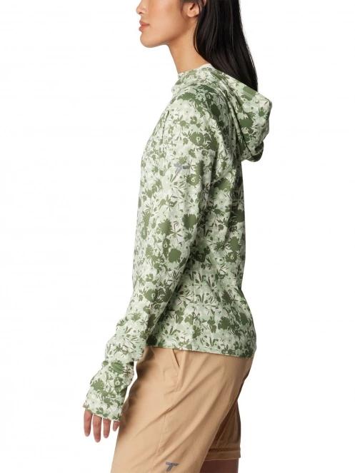 tricou cu maneci lungi, pentru sport pt. femei Columbia Summit Valley Hoodie verde 3