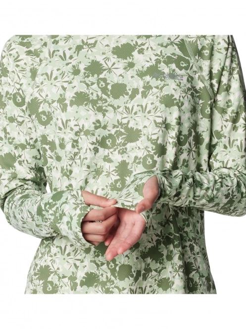 tricou cu maneci lungi, pentru sport pt. femei Columbia Summit Valley Hoodie verde 6