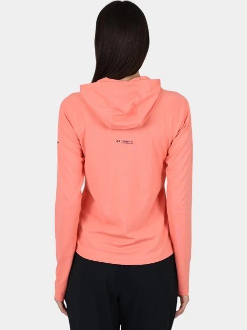 tricou cu maneci lungi, pentru sport pt. femei Columbia Summit Valley Hoodie rosu 4