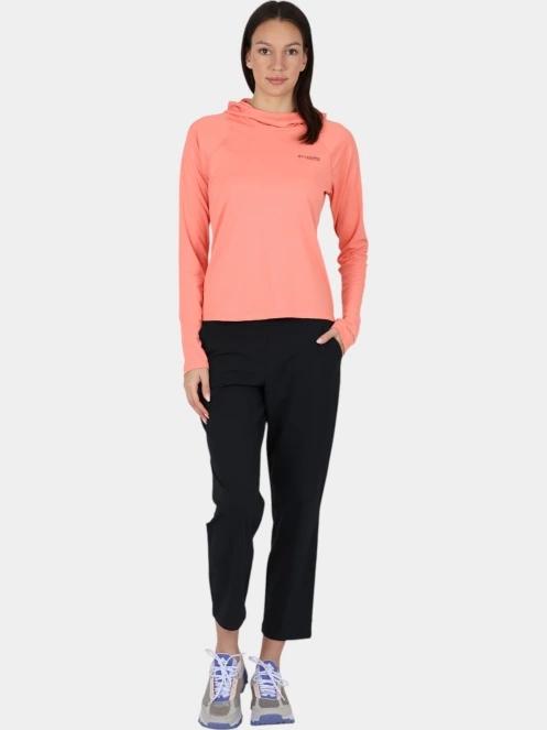 tricou cu maneci lungi, pentru sport pt. femei Columbia Summit Valley Hoodie rosu 5