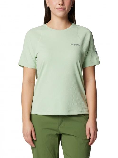 tricou pentru sport, cu maneci scurte pt. femei Columbia Summit Valley Short Sleeve Crew verde 2