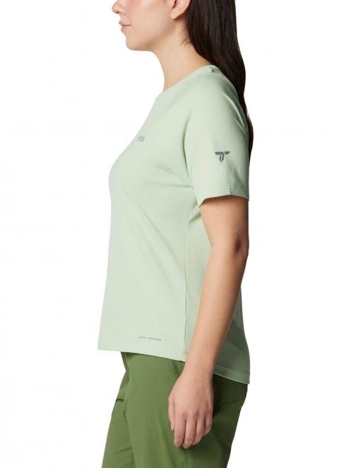 tricou pentru sport, cu maneci scurte pt. femei Columbia Summit Valley Short Sleeve Crew verde 3