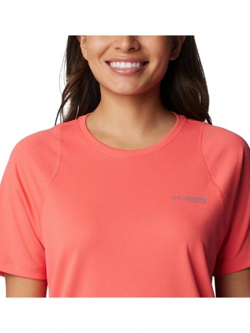 tricou pentru sport, cu maneci scurte pt. femei Columbia Summit Valley Short Sleeve Crew rosu 5
