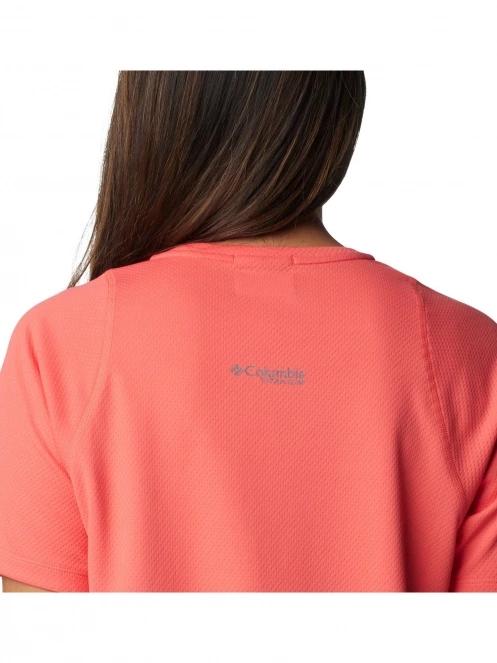 tricou pentru sport, cu maneci scurte pt. femei Columbia Summit Valley Short Sleeve Crew rosu 6