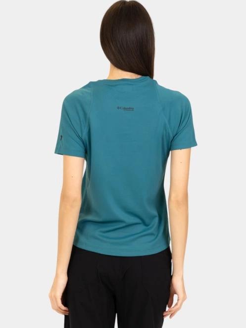 tricou pentru sport, cu maneci scurte pt. femei Columbia Summit Valley Short Sleeve Crew verde 4
