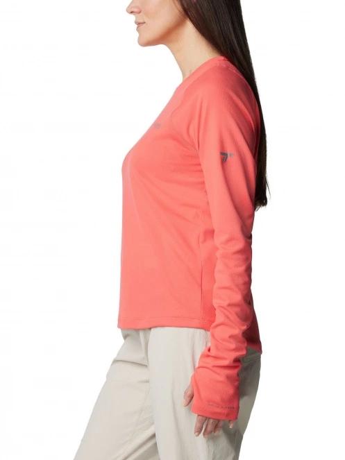 tricou cu maneci lungi, pentru sport pt. femei Columbia Summit Valley Long Sleeve Crew rosu 3