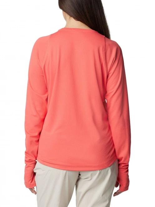 tricou cu maneci lungi, pentru sport pt. femei Columbia Summit Valley Long Sleeve Crew rosu 4