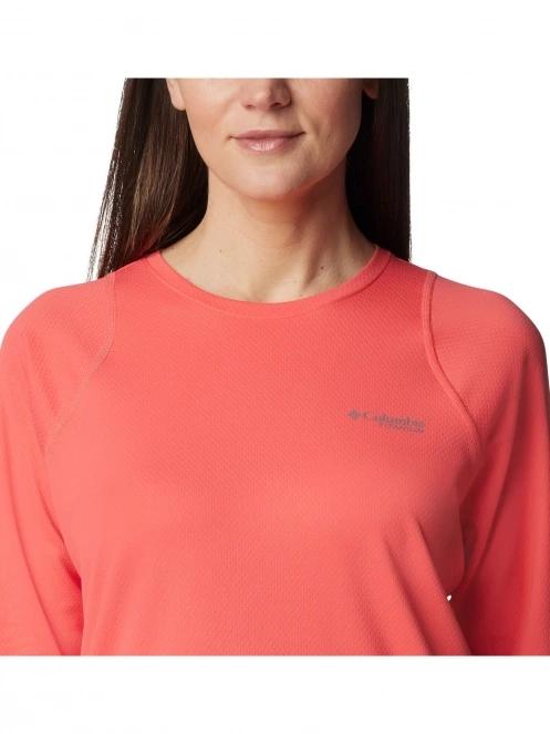 tricou cu maneci lungi, pentru sport pt. femei Columbia Summit Valley Long Sleeve Crew rosu 6