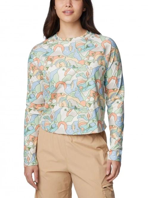 tricou cu maneci lungi pt. femei Columbia Boundless Trek Active Long Sleeve Shirt nisip 2