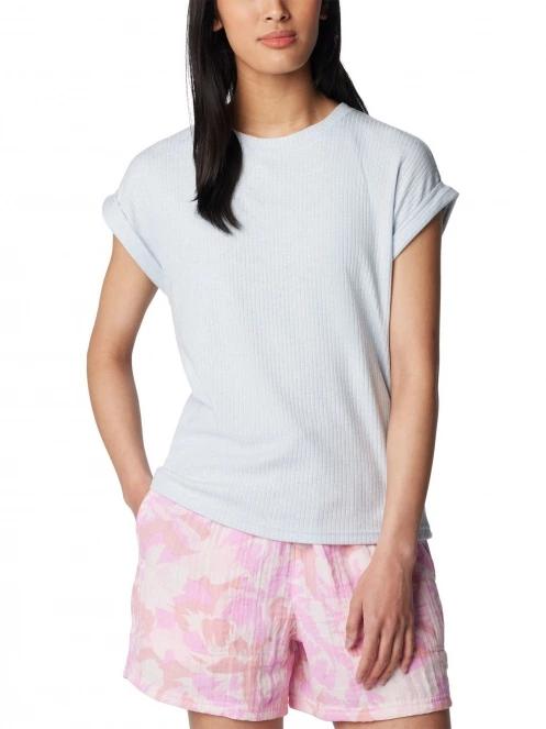 tricou cu maneci scurte pt. femei Columbia Crystal Pine Tee albastru 2