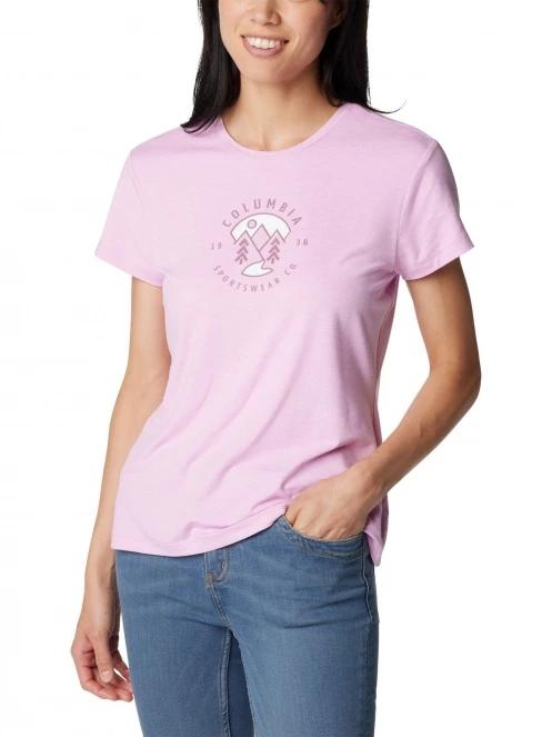 tricou cu maneci scurte pt. femei Columbia Sloan Ridge Graphic Short Sleeve Tee roz 5
