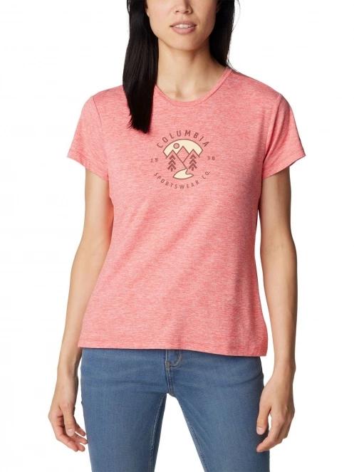 tricou cu maneci scurte pt. femei Columbia Sloan Ridge Graphic Short Sleeve Tee rosu 2