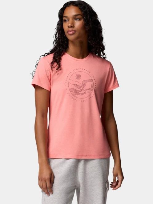tricou cu maneci scurte pt. femei Columbia Sloan Ridge Graphic Short Sleeve Tee rosu 3