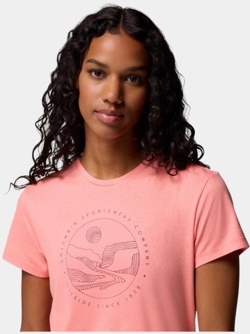 tricou cu maneci scurte pt. femei Columbia Sloan Ridge Graphic Short Sleeve Tee rosu 6