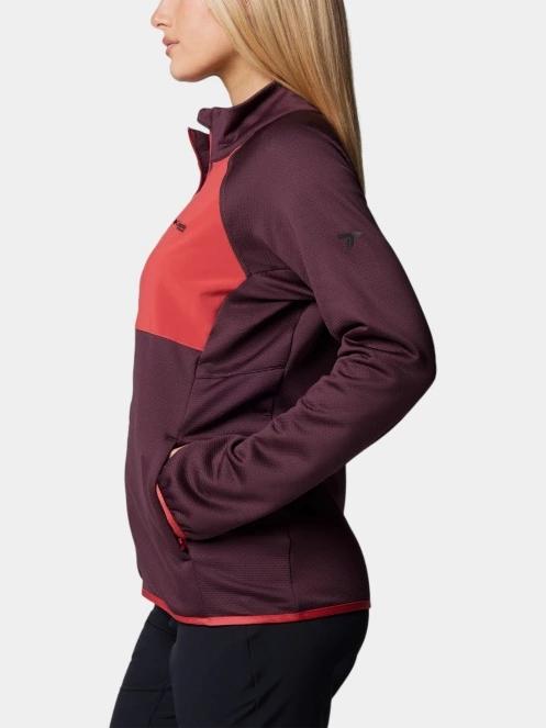 pulover polar pt. femei Columbia Triple Canyon Grid Fleece Full Zip rosu 3