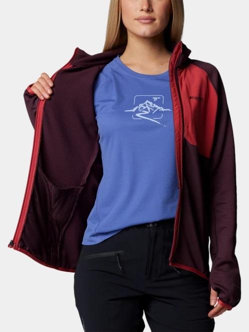 pulover polar pt. femei Columbia Triple Canyon Grid Fleece Full Zip rosu 6