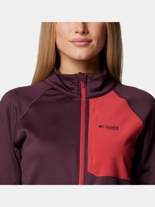 pulover polar pt. femei Columbia Triple Canyon Grid Fleece Full Zip rosu 7