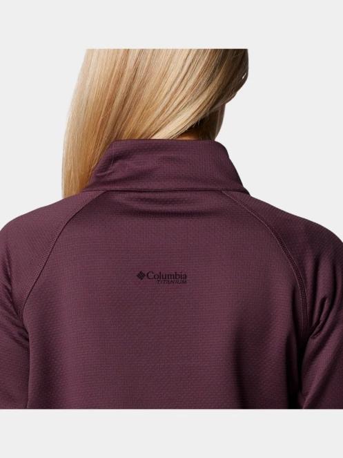 pulover polar pt. femei Columbia Triple Canyon Grid Fleece Full Zip rosu 8
