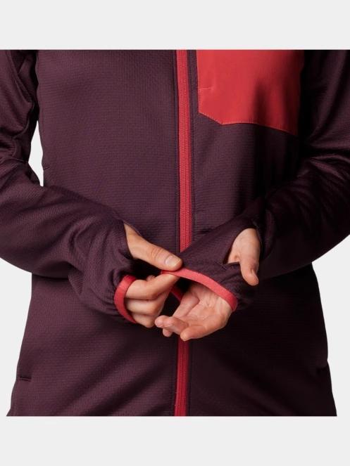pulover polar pt. femei Columbia Triple Canyon Grid Fleece Full Zip rosu 9