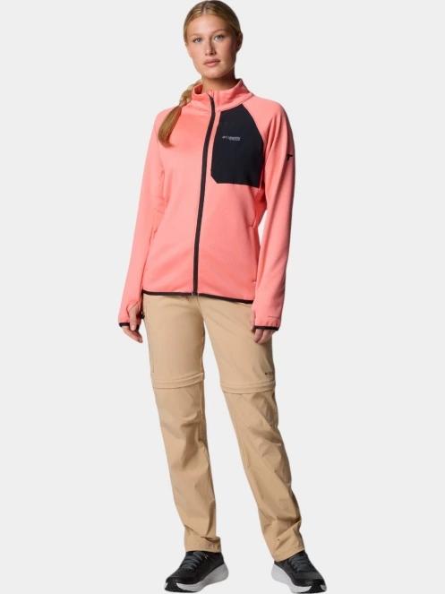 pulover polar pt. femei Columbia Triple Canyon Grid Fleece FZ roz 5
