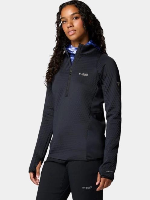 pulover polar pt. femei Columbia Crystal Leaf Omni-Heat Helix Half Zip negru 3