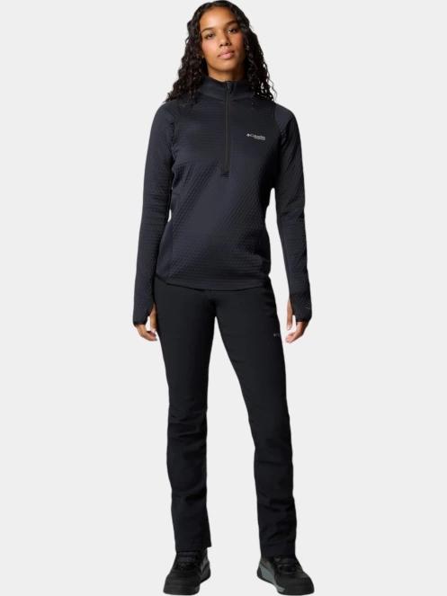 pulover polar pt. femei Columbia Crystal Leaf Omni-Heat Helix Half Zip negru 5
