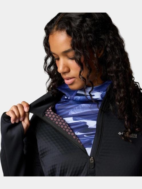pulover polar pt. femei Columbia Crystal Leaf Omni-Heat Helix Half Zip negru 7