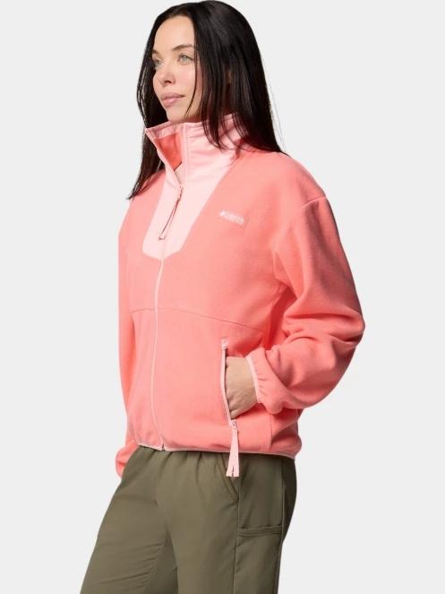 pulover polar pt. femei Columbia Sequoia Grove Full Zip Fleece magenta 3