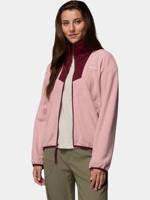 pulover polar pt. femei Columbia Sequoia Grove Full Zip Fleece roz 6