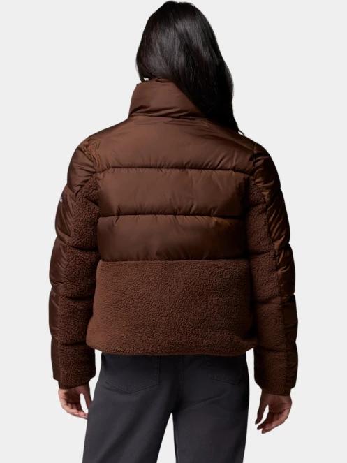geaca matlasata de tranzitie pt. femei Columbia Leadbetter Point II Sherpa Hybrid maro 4