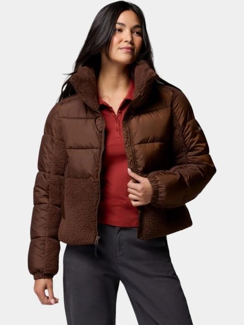 geaca matlasata de tranzitie pt. femei Columbia Leadbetter Point II Sherpa Hybrid maro 6