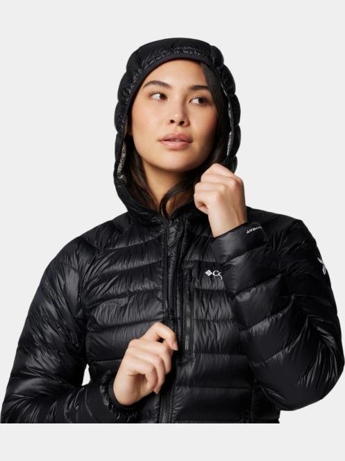 geaca matlasata de tranzitie pt. femei Columbia Arctic Crest Down Hooded Jacket negru 6