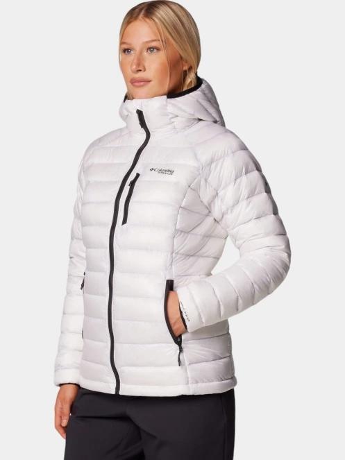 geaca matlasata de tranzitie pt. femei Columbia Arctic Crest Down Hooded Jacket alb 3
