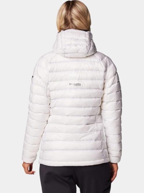 geaca matlasata de tranzitie pt. femei Columbia Arctic Crest Down Hooded Jacket alb 4