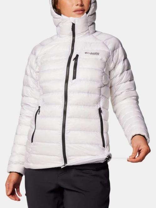 geaca matlasata de tranzitie pt. femei Columbia Arctic Crest Down Hooded Jacket alb 6