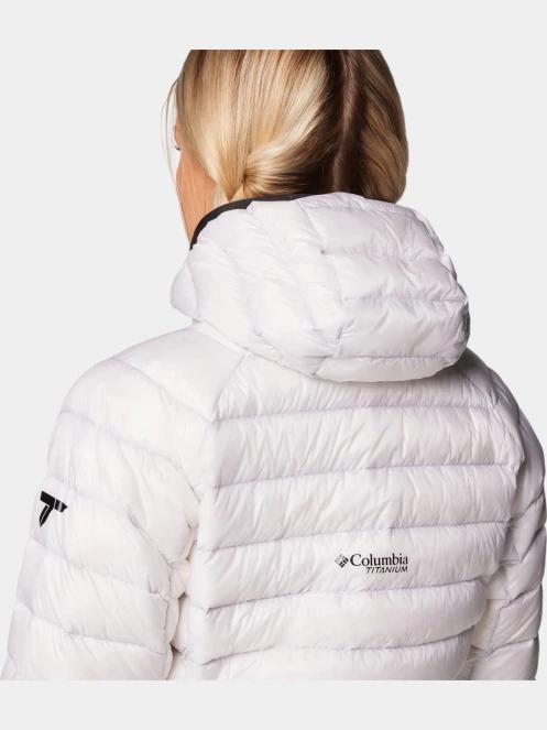 geaca matlasata de tranzitie pt. femei Columbia Arctic Crest Down Hooded Jacket alb 9