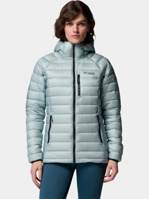 geaca matlasata de tranzitie pt. femei Columbia Arctic Crest Down Hooded Jacket albastru 2