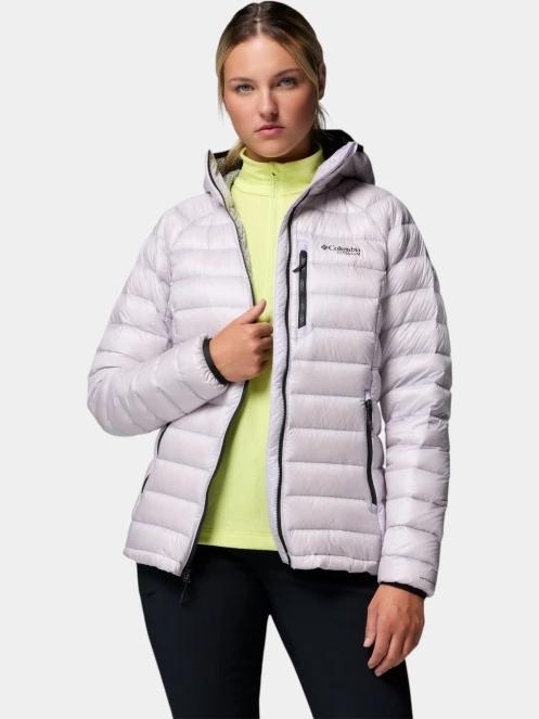 jacheta de puf pt. femei Columbia Arctic Crest Down Hooded Jacket violet 6