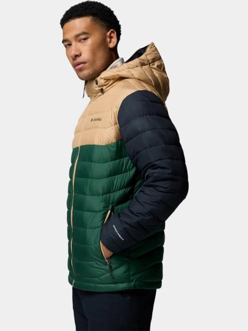 geaca matlasata de tranzitie pt. barbati Columbia Powder Lite II Hooded Jacket verde 3