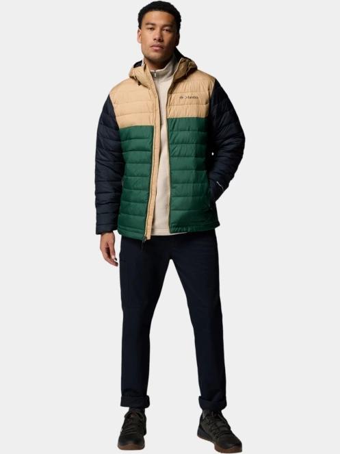 geaca matlasata de tranzitie pt. barbati Columbia Powder Lite II Hooded Jacket verde 5