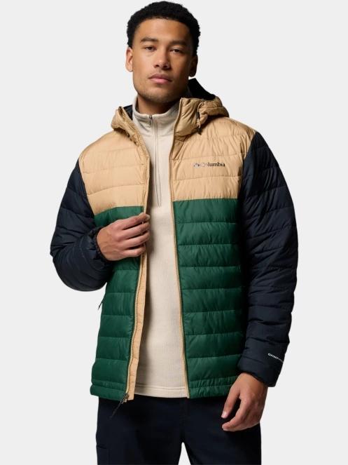 geaca matlasata de tranzitie pt. barbati Columbia Powder Lite II Hooded Jacket verde 6