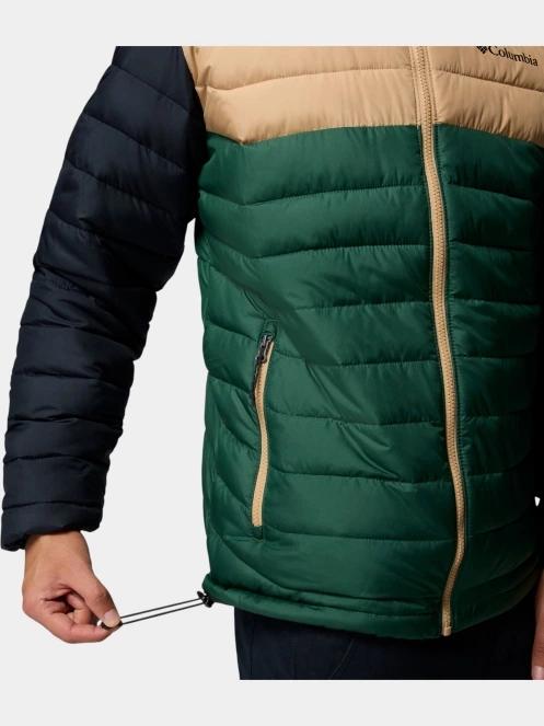 geaca matlasata de tranzitie pt. barbati Columbia Powder Lite II Hooded Jacket verde 7