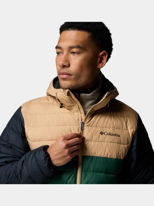 geaca matlasata de tranzitie pt. barbati Columbia Powder Lite II Hooded Jacket verde 9
