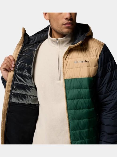 geaca matlasata de tranzitie pt. barbati Columbia Powder Lite II Hooded Jacket verde 10