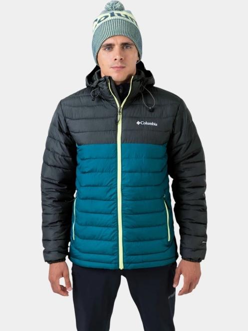 geaca matlasata de tranzitie pt. barbati Columbia Powder Lite II Hooded Jacket albastru 10
