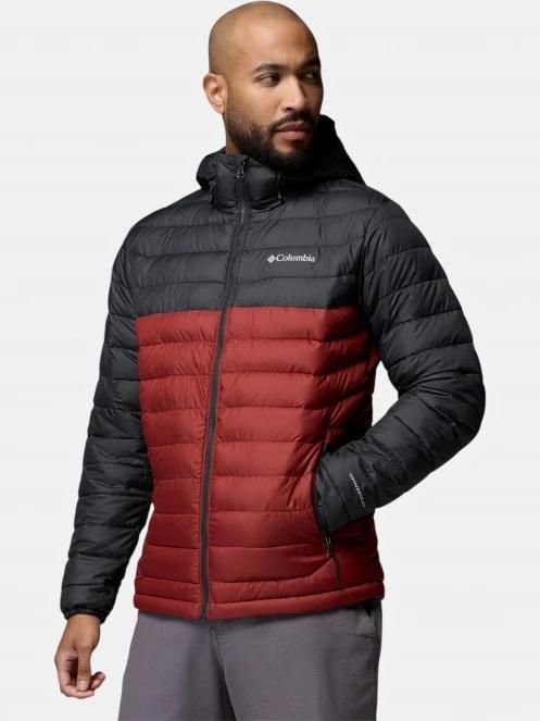 geaca matlasata de tranzitie pt. barbati Columbia Powder Lite II Hooded Jacket rosu 3