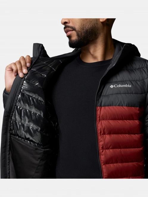 geaca matlasata de tranzitie pt. barbati Columbia Powder Lite II Hooded Jacket rosu 7