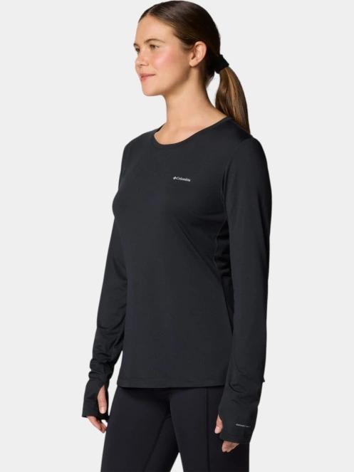 tricou cu maneci lungi, pentru sport pt. femei Columbia Sloan Ridge Long Sleeve Shirt negru 3